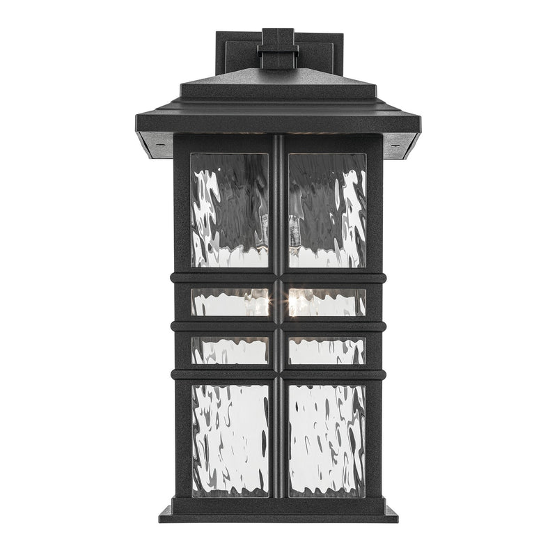 Kichler 49831BKT One Light Outdoor Wall Mount, Textured Black