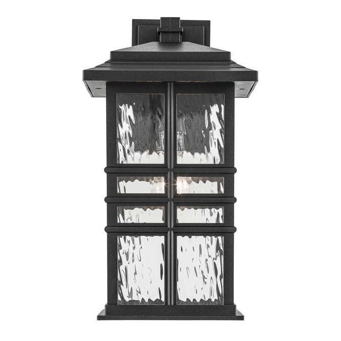 Kichler 49831BKT One Light Outdoor Wall Mount, Textured Black
