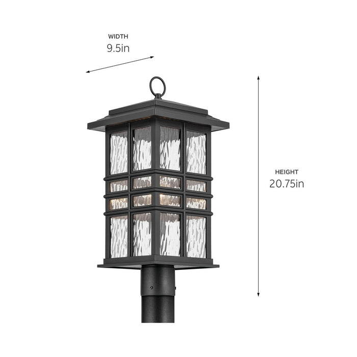 Kichler 49832BKT One Light Outdoor Post Mount, Textured Black