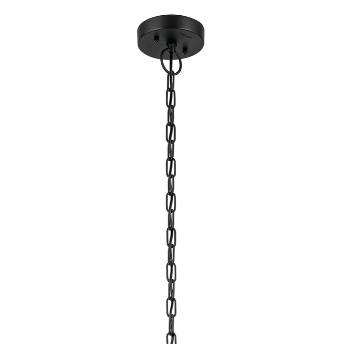 Kichler 49833BKT One Light Outdoor Pendant, Textured Black