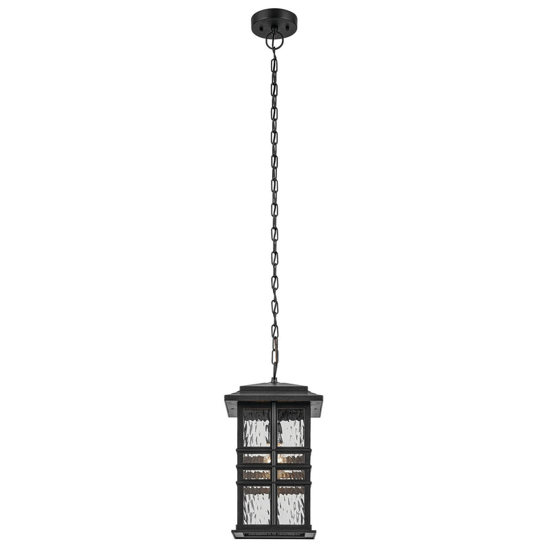 Kichler 49833BKT One Light Outdoor Pendant, Textured Black