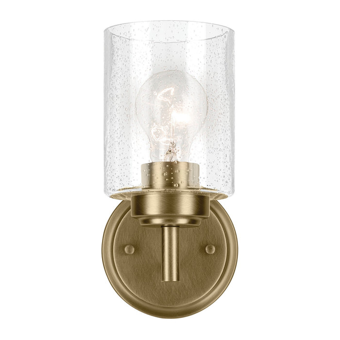 Kichler 45910NBR One Light Wall Sconce, Natural Brass