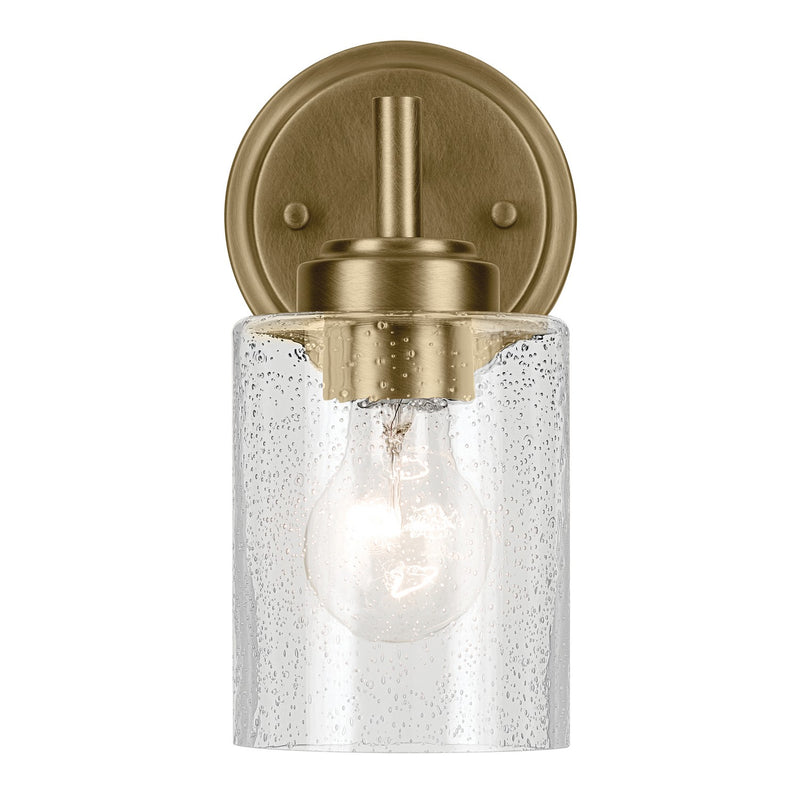 Kichler 45910NBR One Light Wall Sconce, Natural Brass