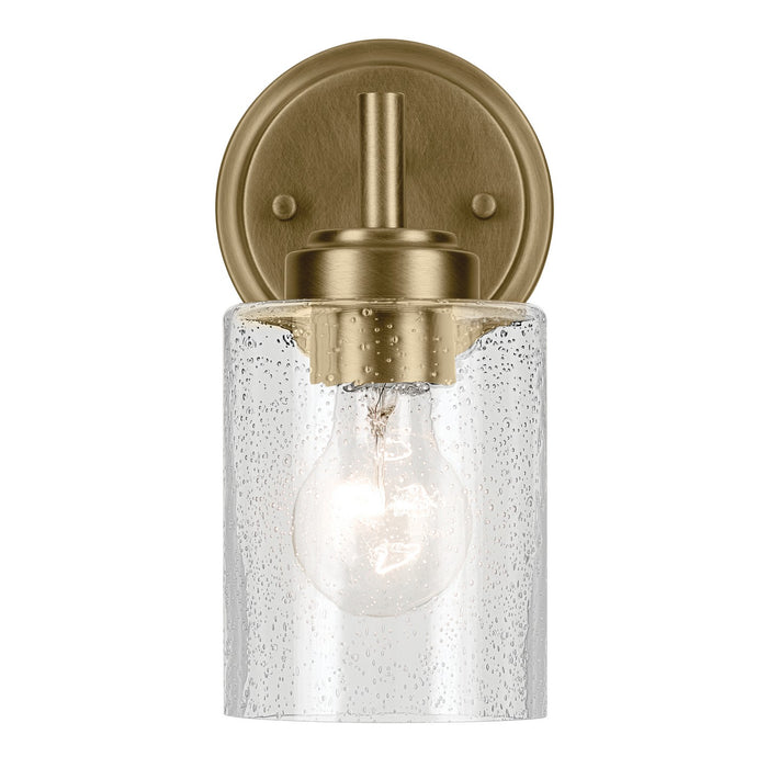Kichler 45910NBR One Light Wall Sconce, Natural Brass