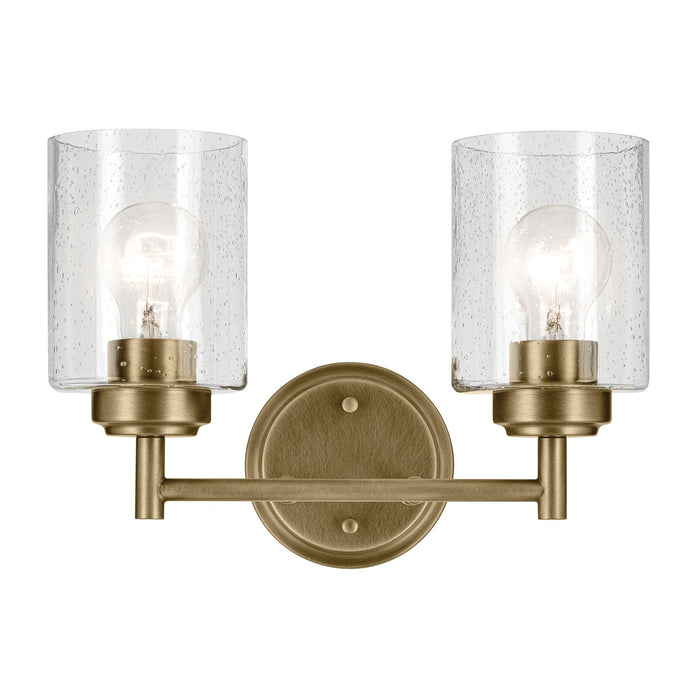Kichler 45885NBR Two Light Bath, Natural Brass