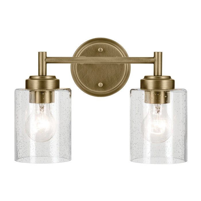 Kichler 45885NBR Two Light Bath, Natural Brass