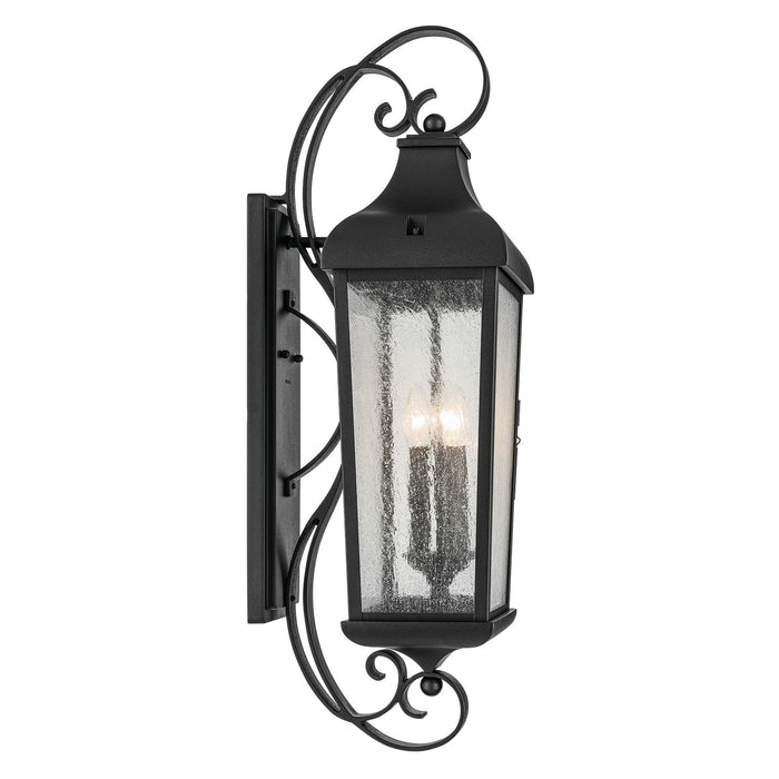 Kichler 49738BKT Three Light Outdoor Wall Mount, Textured Black