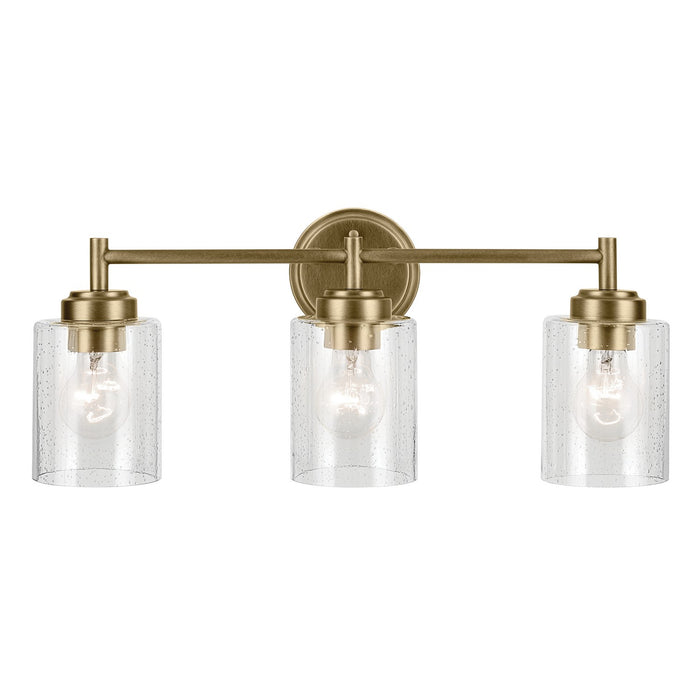 Kichler 45886NBR Three Light Bath, Natural Brass