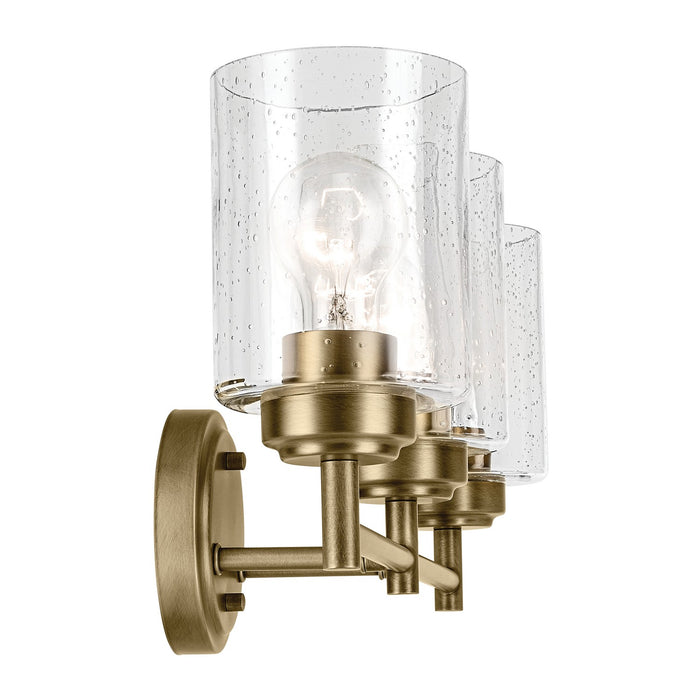 Kichler 45886NBR Three Light Bath, Natural Brass