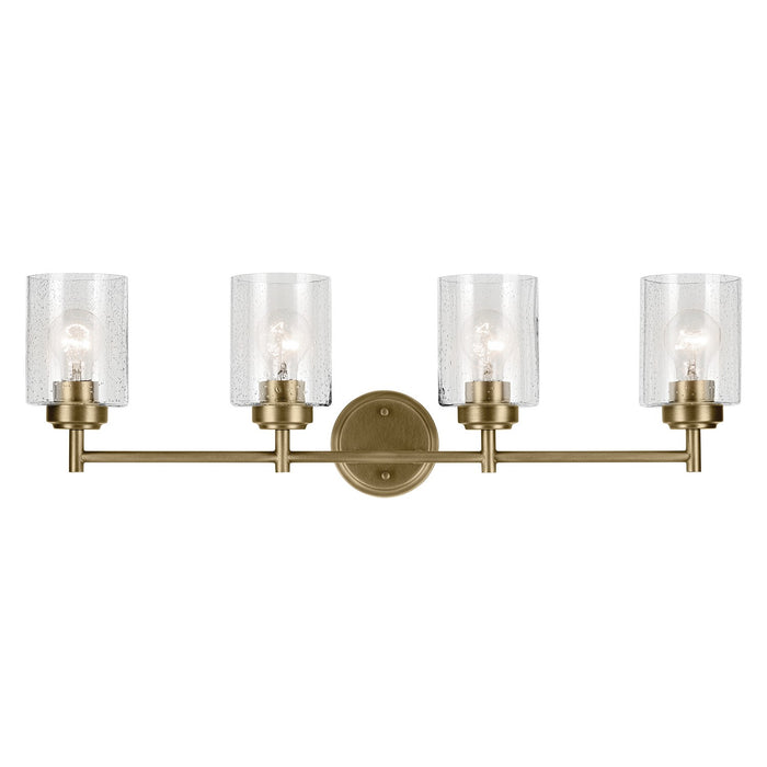 Kichler 45887NBR Four Light Bath, Natural Brass