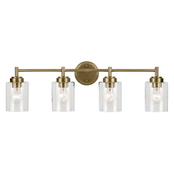 Kichler 45887NBR Four Light Bath, Natural Brass