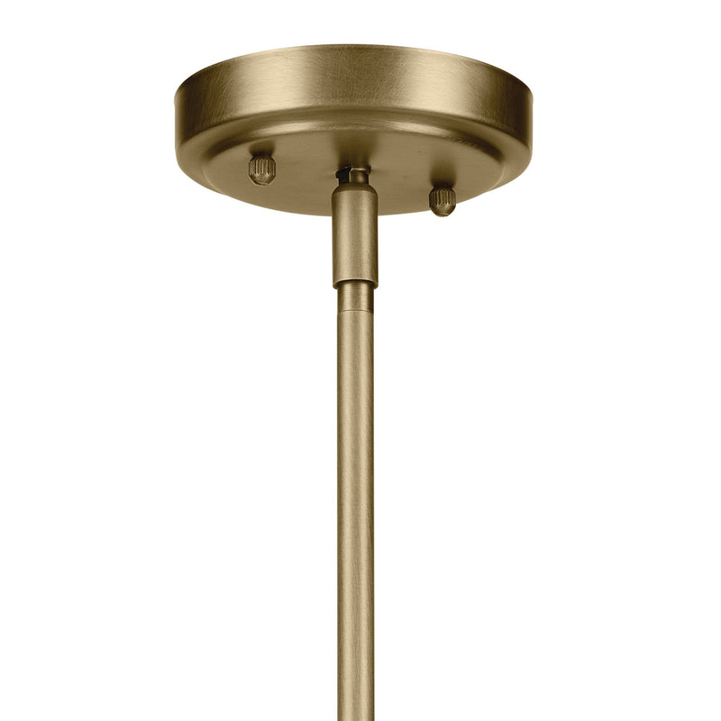 Kichler 44032NBR One Light Mini Pendant, Natural Brass