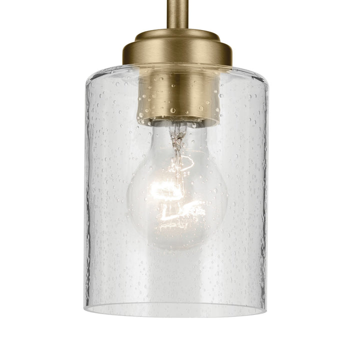 Kichler 44032NBR One Light Mini Pendant, Natural Brass