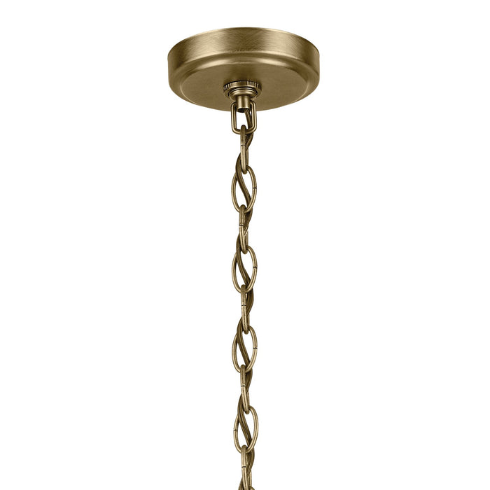Kichler 44029NBR Three Light Mini Chandelier, Natural Brass