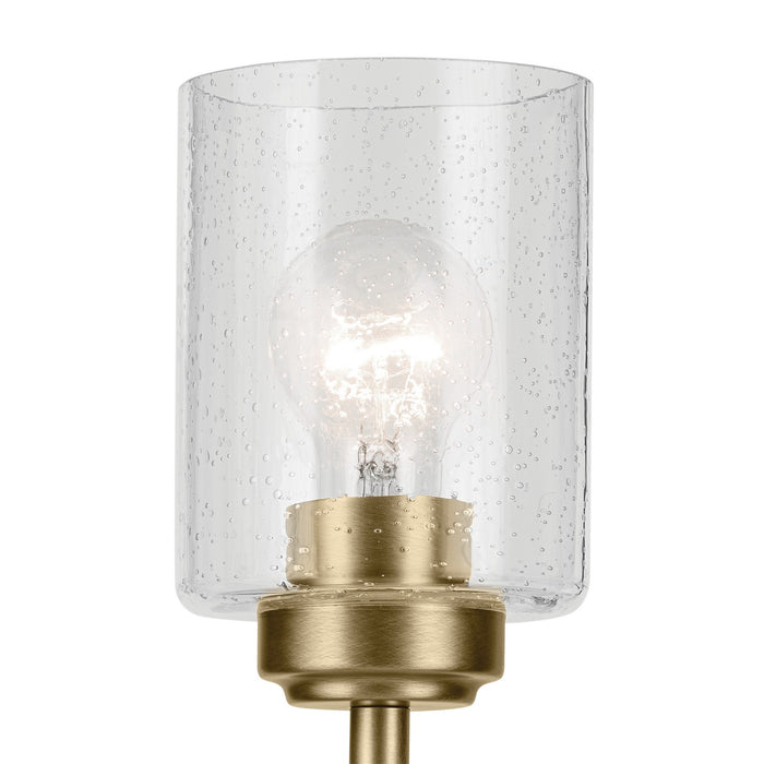 Kichler 44029NBR Three Light Mini Chandelier, Natural Brass
