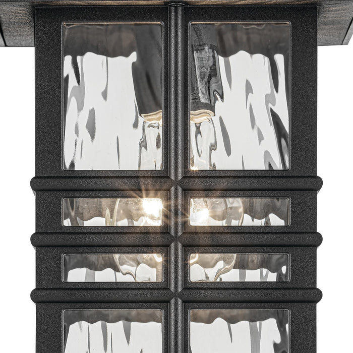 Kichler 49829BKT One Light Outdoor Wall Mount, Textured Black
