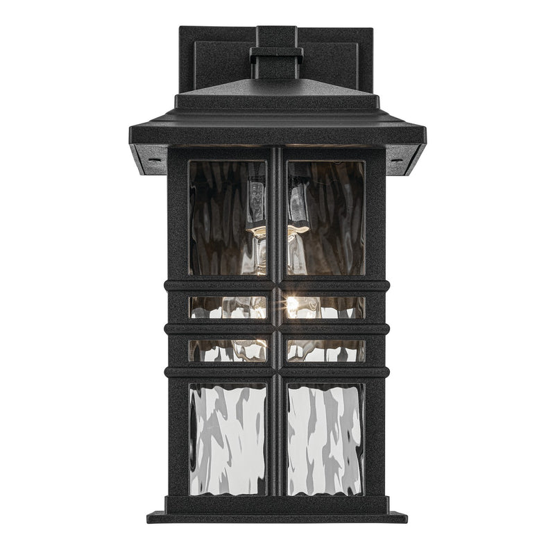 Kichler 49829BKT One Light Outdoor Wall Mount, Textured Black
