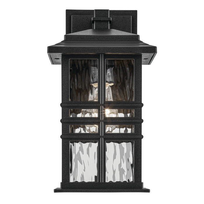 Kichler 49829BKT One Light Outdoor Wall Mount, Textured Black