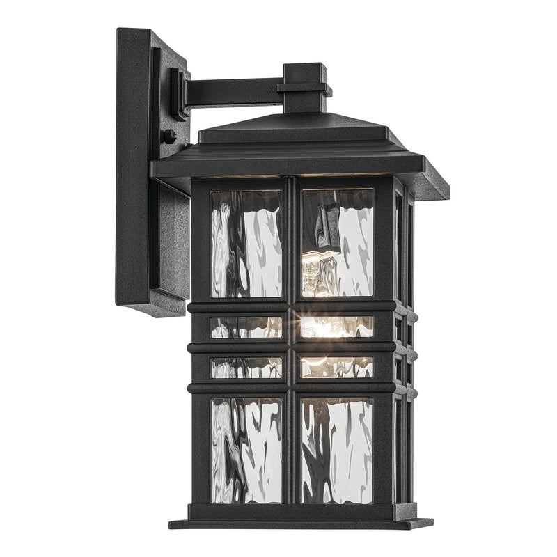 Kichler 49829BKT One Light Outdoor Wall Mount, Textured Black