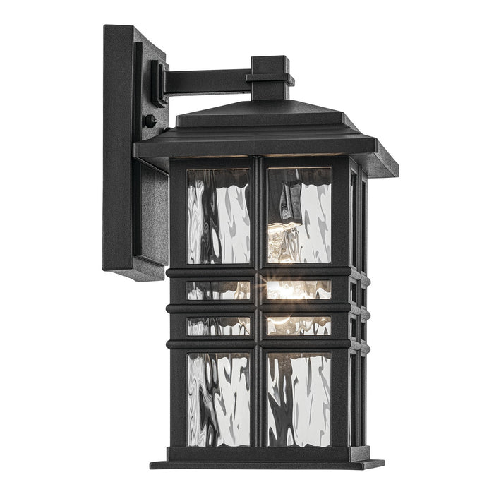 Kichler 49829BKT One Light Outdoor Wall Mount, Textured Black