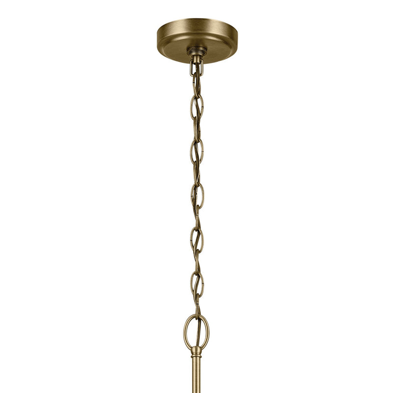 Kichler 44034NBR Three Light Chandelier, Natural Brass