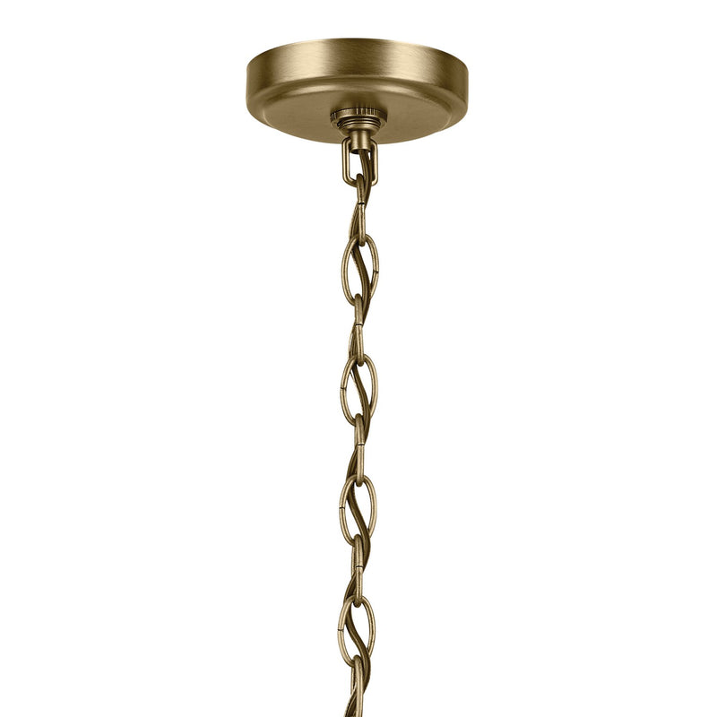 Kichler 44030NBR Five Light Chandelier, Natural Brass