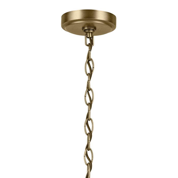 Kichler 44030NBR Five Light Chandelier, Natural Brass