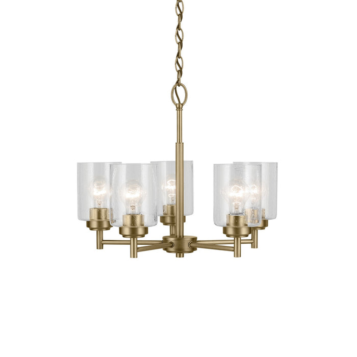 Kichler 44030NBR Five Light Chandelier, Natural Brass