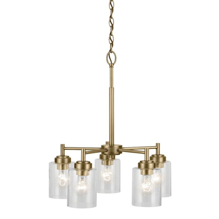 Kichler 44030NBR Five Light Chandelier, Natural Brass