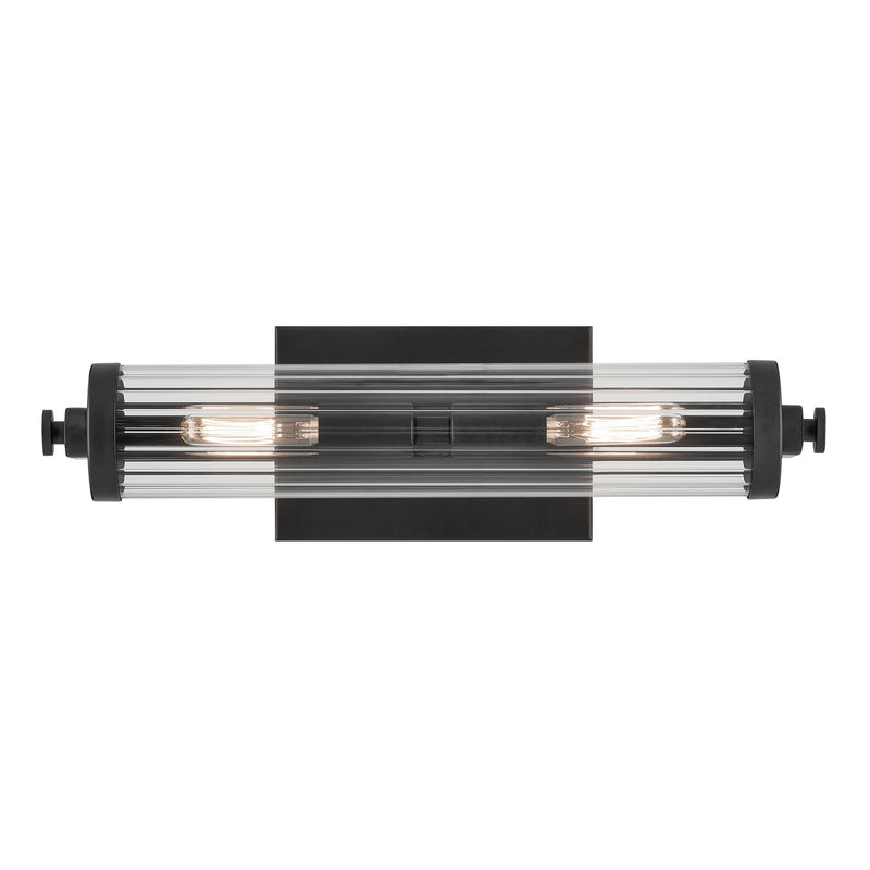 Kichler 45648BK Two Light Wall Sconce, Black