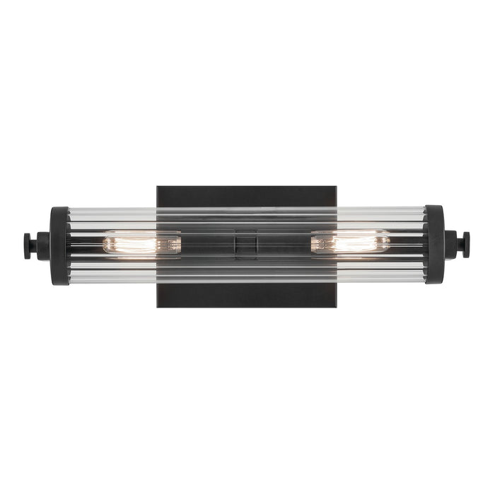 Kichler 45648BK Two Light Wall Sconce, Black