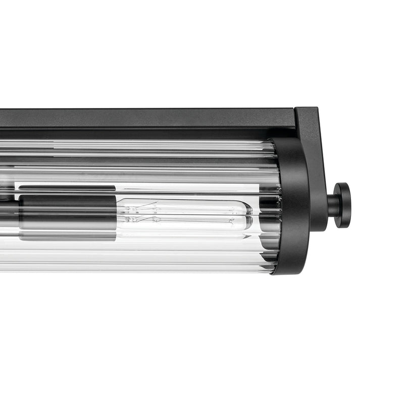 Kichler 45649BK Four Light Linear Bath, Black