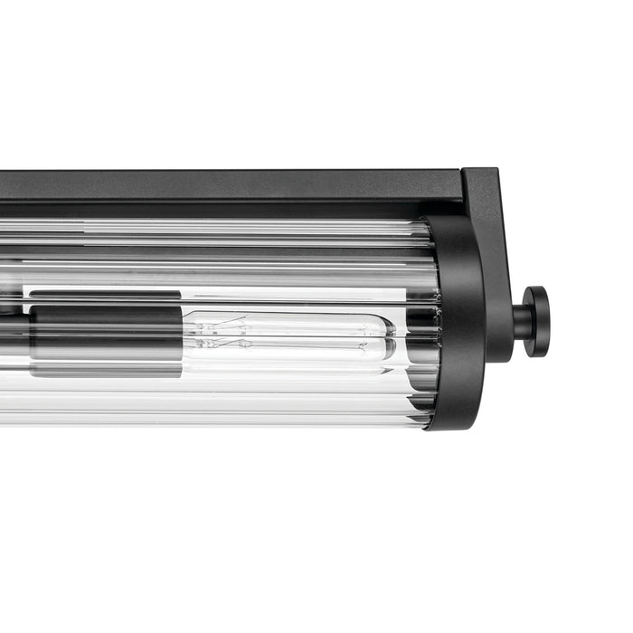 Kichler 45649BK Four Light Linear Bath, Black