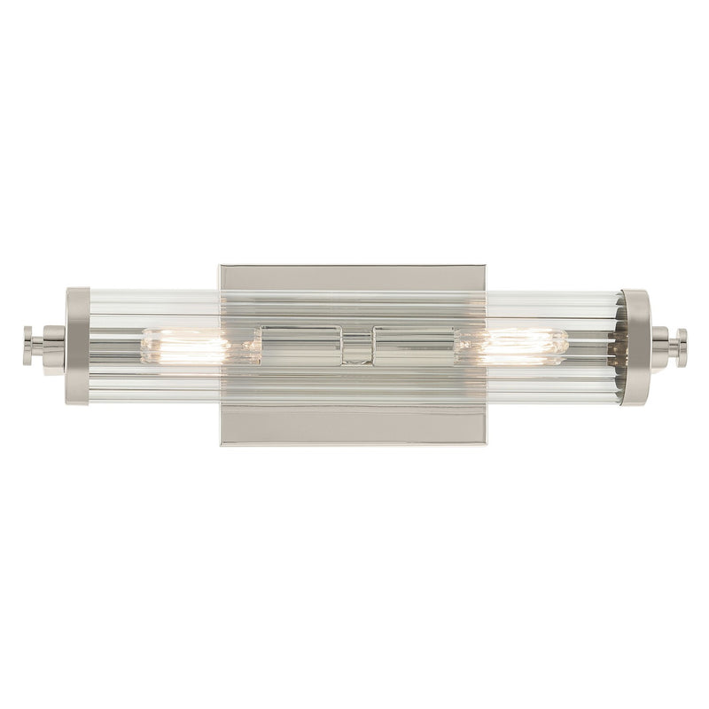 Kichler 45648PN Two Light Wall Sconce, Polished Nickel