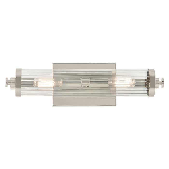 Kichler 45648PN Two Light Wall Sconce, Polished Nickel