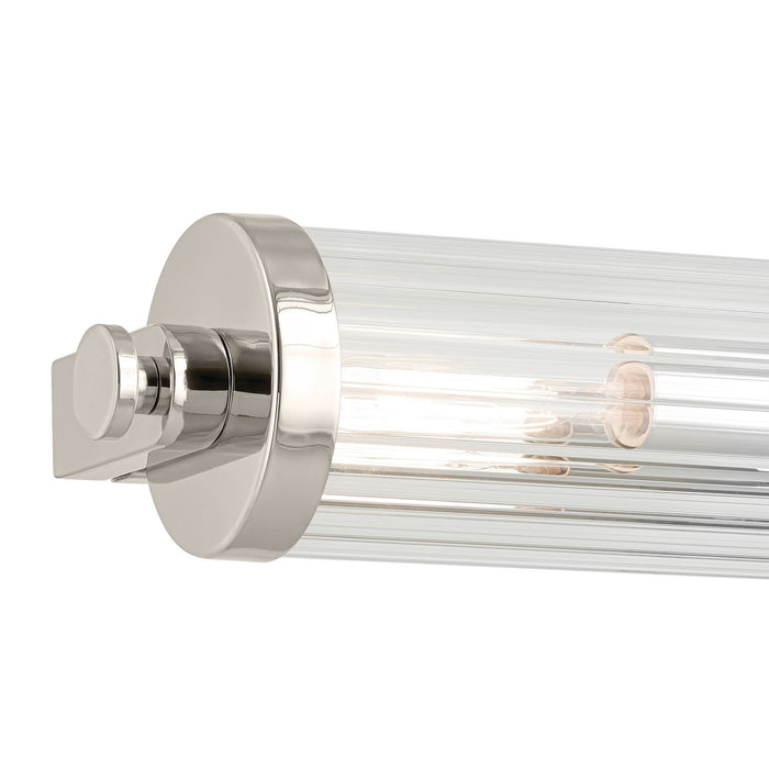 Kichler 45649PN Four Light Linear Bath, Polished Nickel