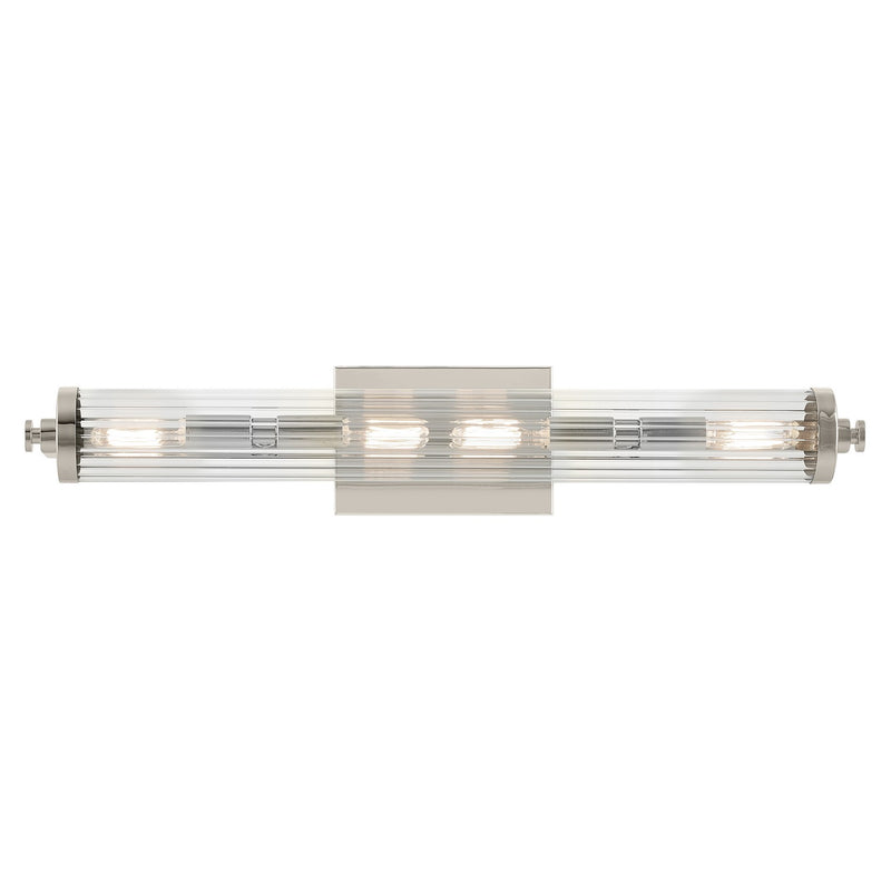 Kichler 45649PN Four Light Linear Bath, Polished Nickel