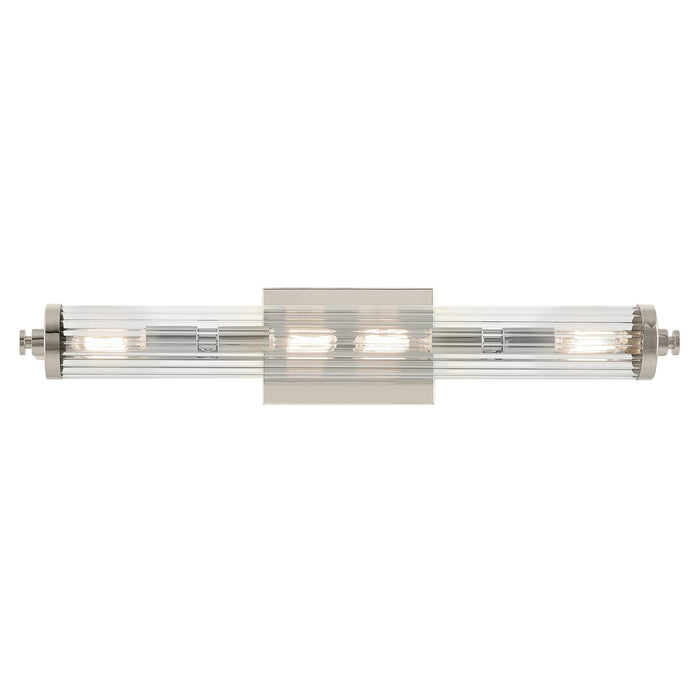 Kichler 45649PN Four Light Linear Bath, Polished Nickel