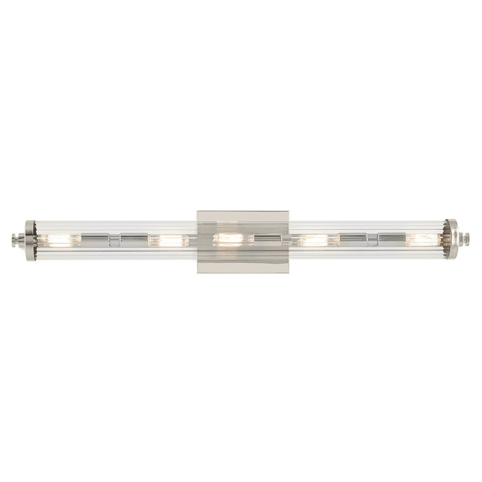 Kichler 45650PN Five Light Linear Bath, Polished Nickel