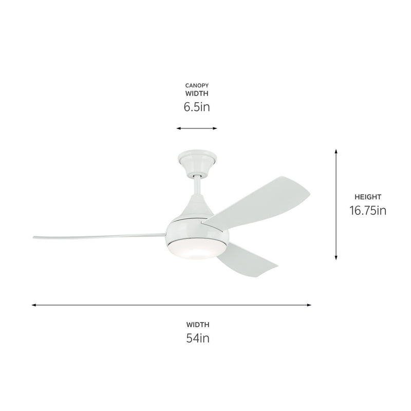 Kichler 310354WH 54" Ceiling Fan, White