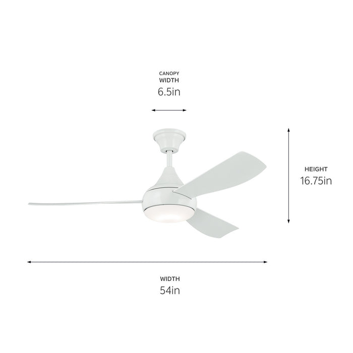 Kichler 310354WH 54" Ceiling Fan, White
