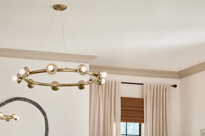 Kichler 52642CPZ Nine Light Chandelier, Champagne Bronze (Display - Final Sale)