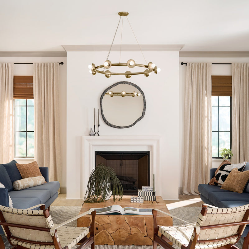 Kichler 52642CPZ Nine Light Chandelier, Champagne Bronze
