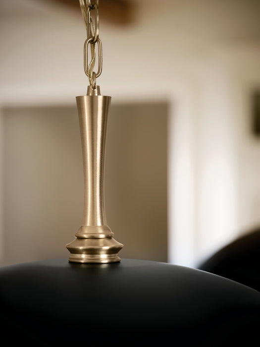 Kichler 52638BK One Light Pendant, Black