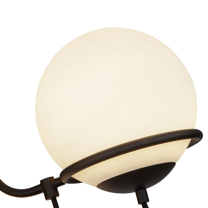 Alora CH458323MBOP Three Light Chandelier, Matte Black/Opal Glass