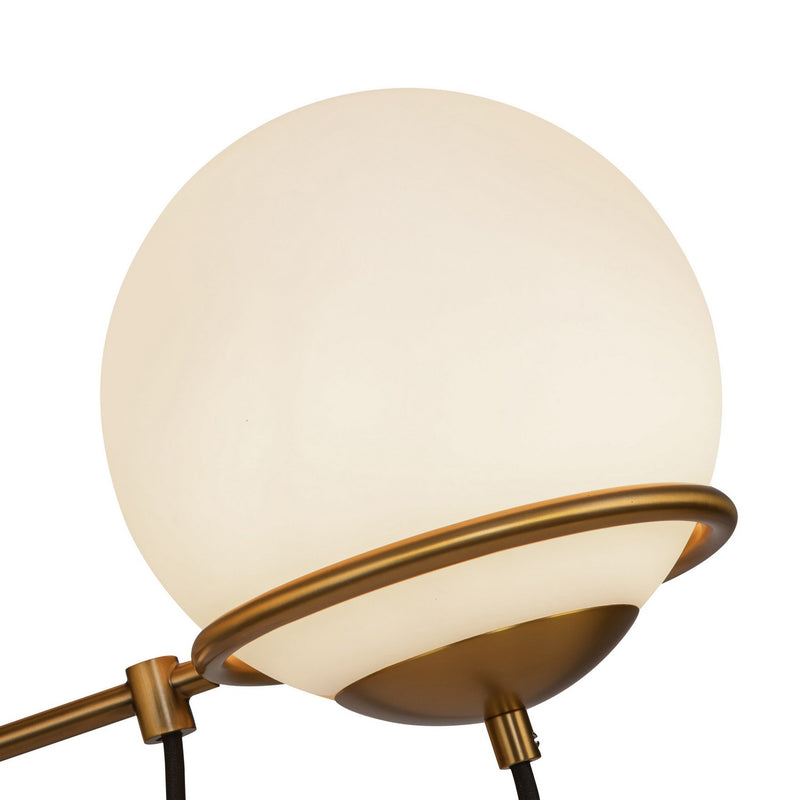 Alora CH458632AGOP Six Light Chandelier, Aged Gold/Opal Glass