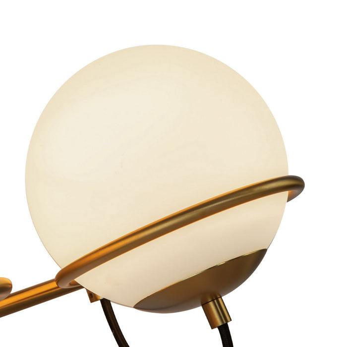 Alora WV458324AGOP Three Light Wall Vanity, Aged Gold/Opal Glass