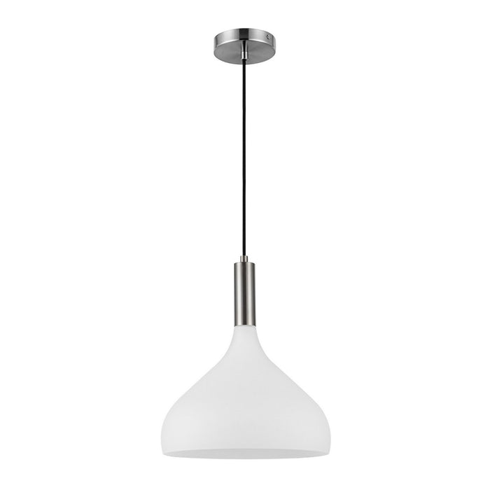 Alora PD532312BNOP One Light Pendant, Brushed Nickel/Opal Glass