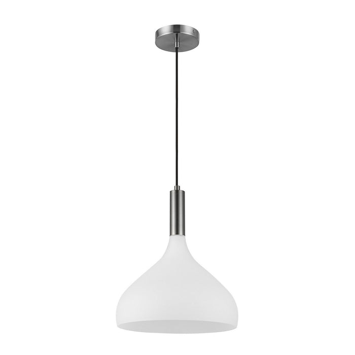 Alora PD532312BNOP One Light Pendant, Brushed Nickel/Opal Glass