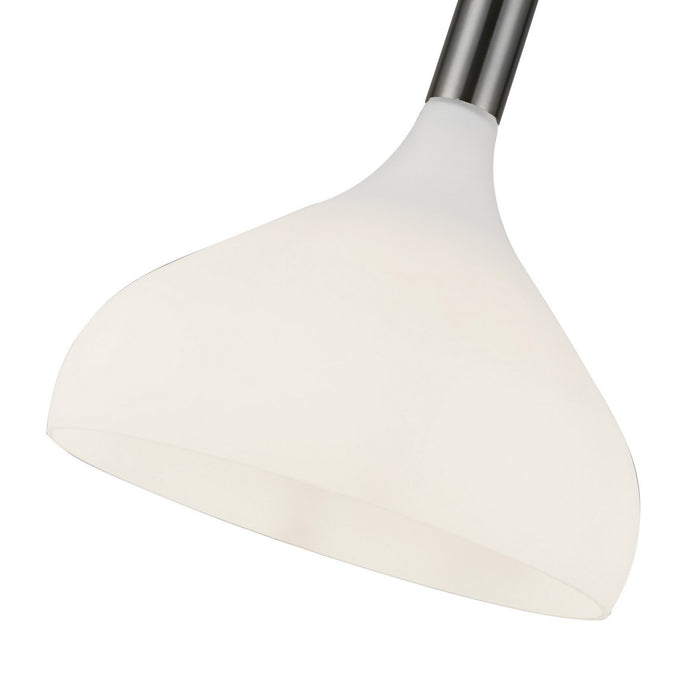 Alora PD532312BNOP One Light Pendant, Brushed Nickel/Opal Glass